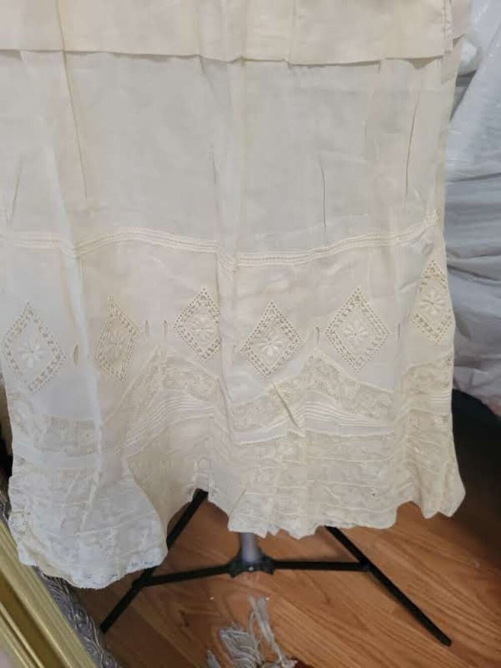 Vintage 1900's ace and Muslim Cotton Blouse and Underskirt - Picture 11 of 11